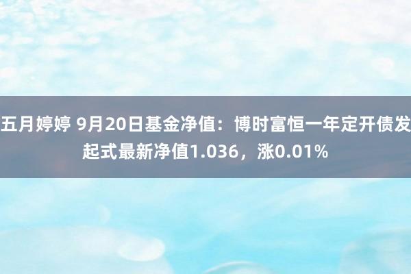 五月婷婷 9月20日基金净值：博时富恒一年定开债发起式最新净值1.036，涨0.01%