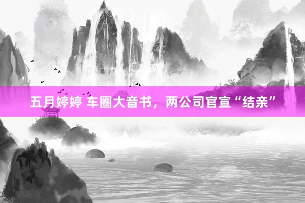 五月婷婷 车圈大音书，两公司官宣“结亲”