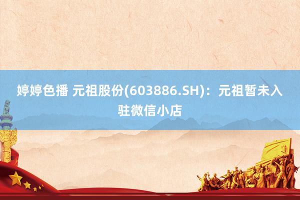   婷婷色播 元祖股份(603886.SH)：元祖暂未入驻微信小店