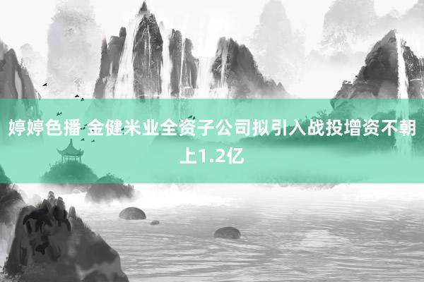   婷婷色播 金健米业全资子公司拟引入战投增资不朝上1.2亿
