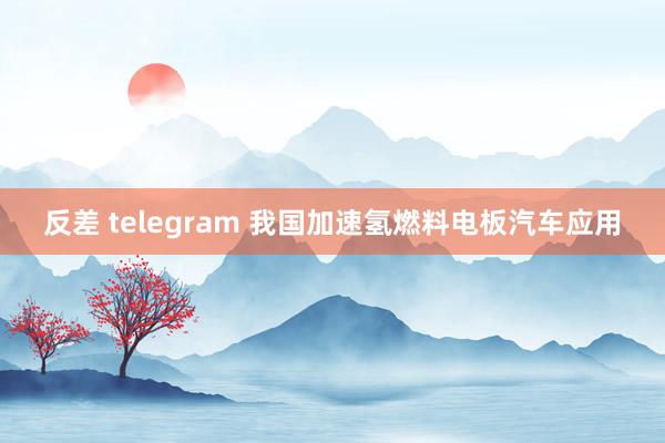   反差 telegram 我国加速氢燃料电板汽车应用