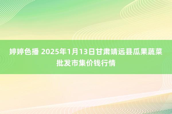   婷婷色播 2025年1月13日甘肃靖远县瓜果蔬菜批发市集价钱行情
